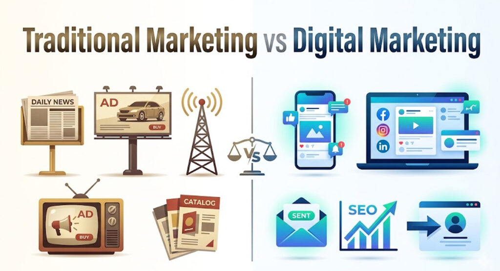 Traditional Marketing vs Digital Marketing